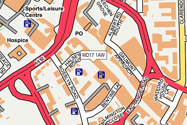 WD17 1AW map - OS OpenMap – Local (Ordnance Survey) WD17 1AW map - OS OpenMap – Local (Ordnance Survey)