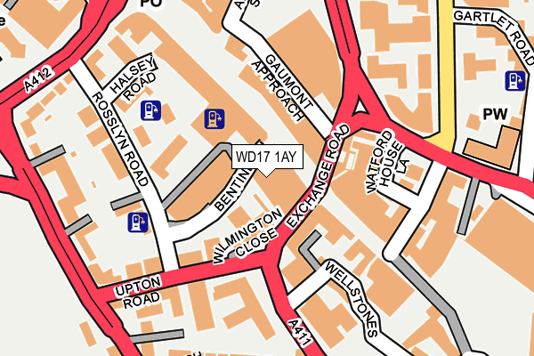 WD17 1AY map - OS OpenMap – Local (Ordnance Survey) WD17 1AY map - OS OpenMap – Local (Ordnance Survey)