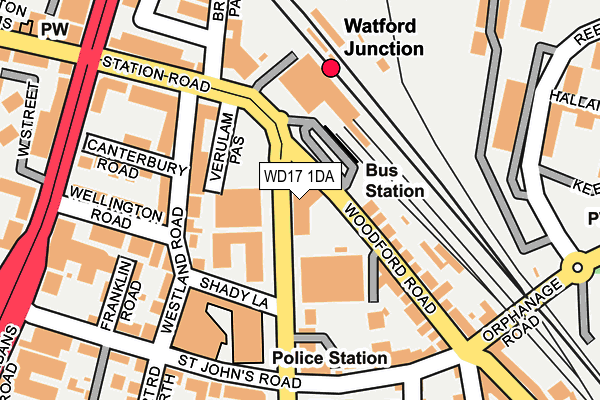 WD17 1DA map - OS OpenMap – Local (Ordnance Survey) WD17 1DA map - OS OpenMap – Local (Ordnance Survey)