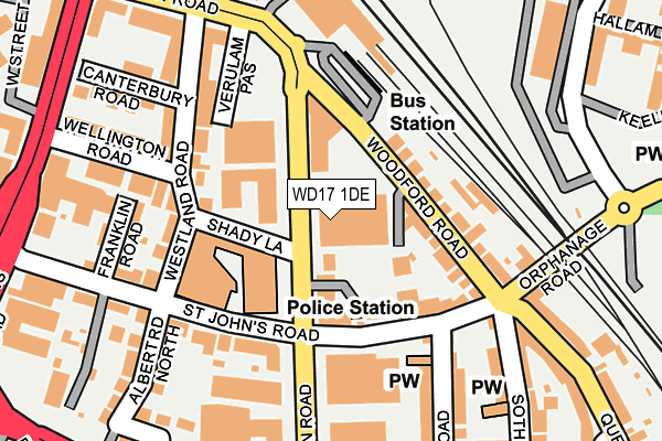WD17 1DE map - OS OpenMap – Local (Ordnance Survey) WD17 1DE map - OS OpenMap – Local (Ordnance Survey)