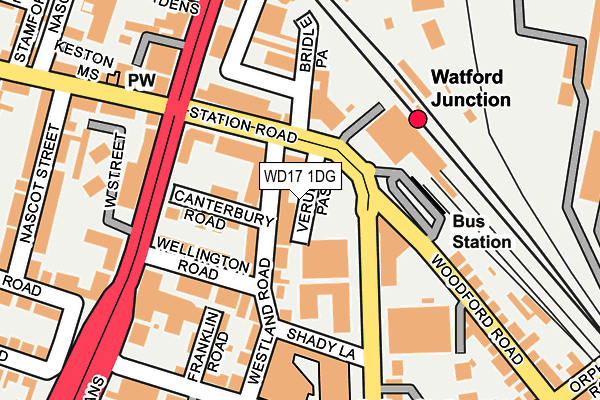 WD17 1DG map - OS OpenMap – Local (Ordnance Survey) WD17 1DG map - OS OpenMap – Local (Ordnance Survey)