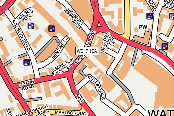WD17 1EA map - OS OpenMap – Local (Ordnance Survey) WD17 1EA map - OS OpenMap – Local (Ordnance Survey)