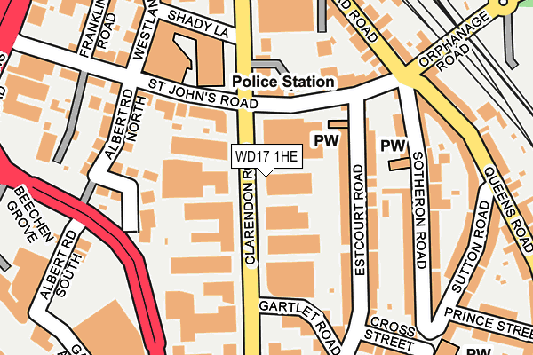 WD17 1HE map - OS OpenMap – Local (Ordnance Survey) WD17 1HE map - OS OpenMap – Local (Ordnance Survey)