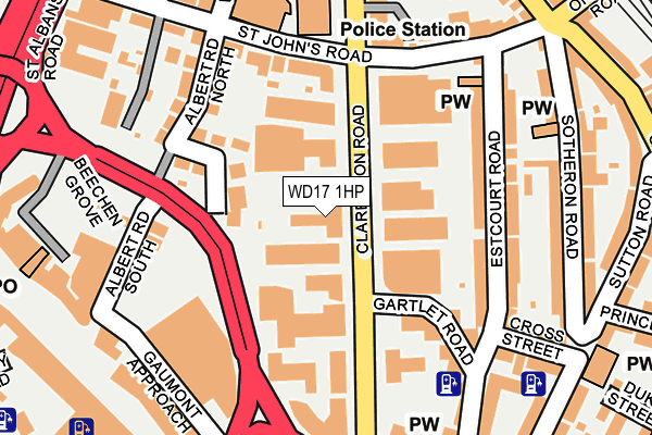 WD17 1HP map - OS OpenMap – Local (Ordnance Survey) WD17 1HP map - OS OpenMap – Local (Ordnance Survey)
