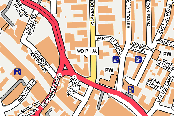 WD17 1JA map - OS OpenMap – Local (Ordnance Survey) WD17 1JA map - OS OpenMap – Local (Ordnance Survey)