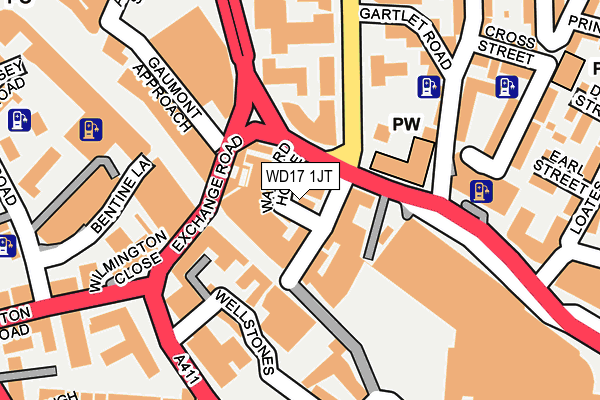 WD17 1JT map - OS OpenMap – Local (Ordnance Survey) WD17 1JT map - OS OpenMap – Local (Ordnance Survey)