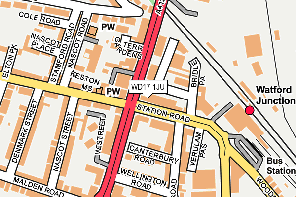 WD17 1JU map - OS OpenMap – Local (Ordnance Survey) WD17 1JU map - OS OpenMap – Local (Ordnance Survey)