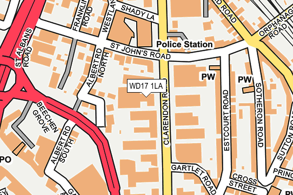 WD17 1LA map - OS OpenMap – Local (Ordnance Survey) WD17 1LA map - OS OpenMap – Local (Ordnance Survey)
