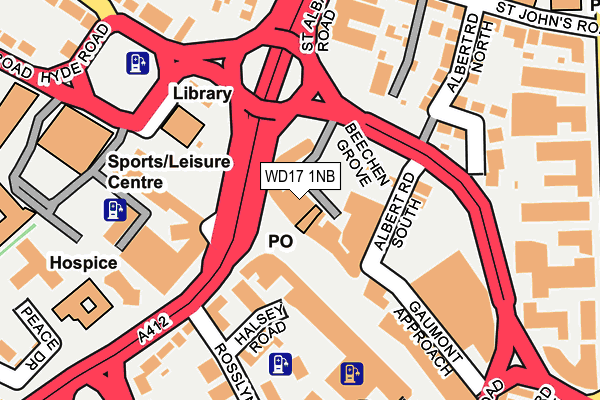 WD17 1NB map - OS OpenMap – Local (Ordnance Survey) WD17 1NB map - OS OpenMap – Local (Ordnance Survey)