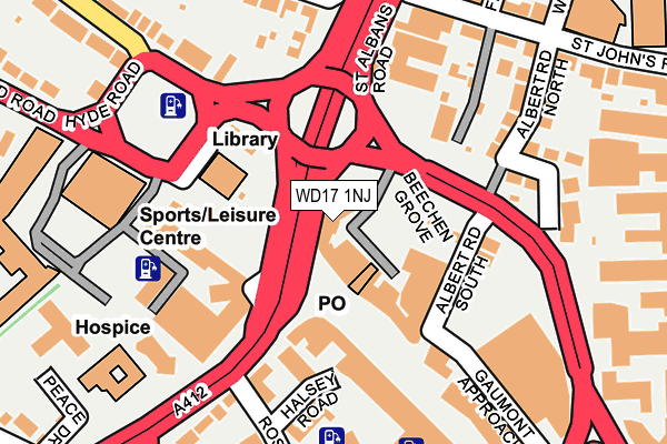 WD17 1NJ map - OS OpenMap – Local (Ordnance Survey) WD17 1NJ map - OS OpenMap – Local (Ordnance Survey)