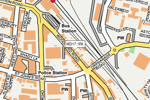 WD17 1PA map - OS OpenMap – Local (Ordnance Survey) WD17 1PA map - OS OpenMap – Local (Ordnance Survey)