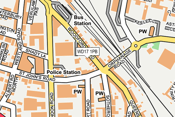 WD17 1PB map - OS OpenMap – Local (Ordnance Survey) WD17 1PB map - OS OpenMap – Local (Ordnance Survey)