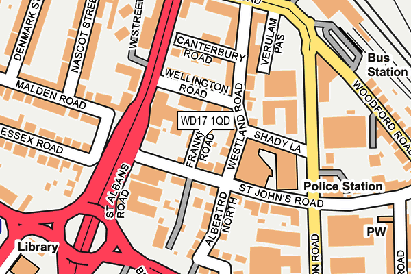 WD17 1QD map - OS OpenMap – Local (Ordnance Survey) WD17 1QD map - OS OpenMap – Local (Ordnance Survey)