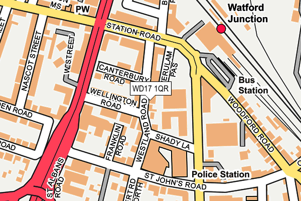 WD17 1QR map - OS OpenMap – Local (Ordnance Survey) WD17 1QR map - OS OpenMap – Local (Ordnance Survey)