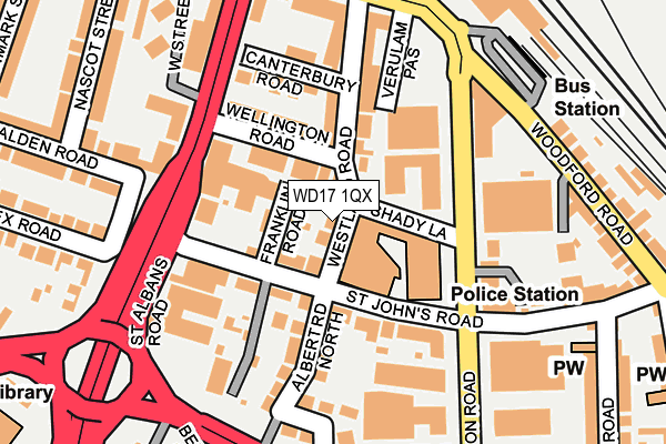 WD17 1QX map - OS OpenMap – Local (Ordnance Survey) WD17 1QX map - OS OpenMap – Local (Ordnance Survey)