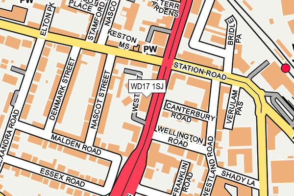 WD17 1SJ map - OS OpenMap – Local (Ordnance Survey) WD17 1SJ map - OS OpenMap – Local (Ordnance Survey)