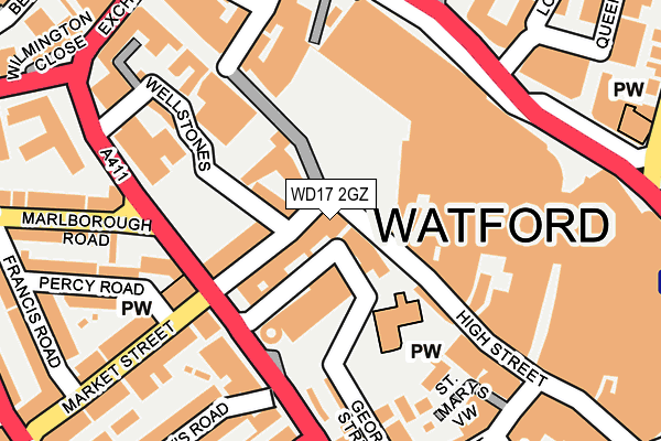 WD17 2GZ map - OS OpenMap – Local (Ordnance Survey) WD17 2GZ map - OS OpenMap – Local (Ordnance Survey)