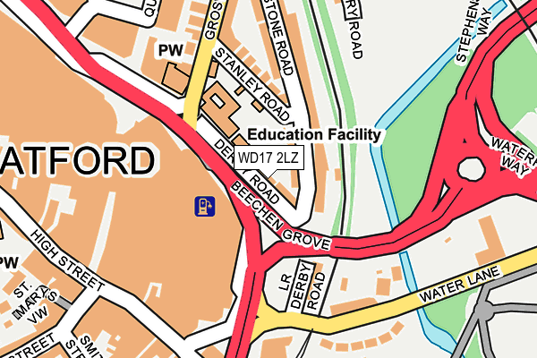 WD17 2LZ map - OS OpenMap – Local (Ordnance Survey) WD17 2LZ map - OS OpenMap – Local (Ordnance Survey)