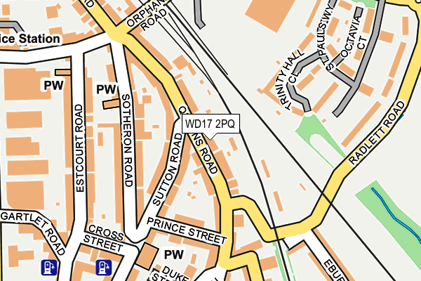 WD17 2PQ map - OS OpenMap – Local (Ordnance Survey) WD17 2PQ map - OS OpenMap – Local (Ordnance Survey)