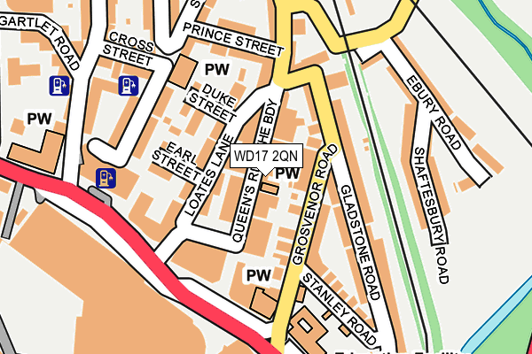 WD17 2QN map - OS OpenMap – Local (Ordnance Survey) WD17 2QN map - OS OpenMap – Local (Ordnance Survey)