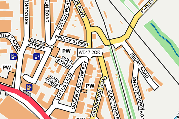 WD17 2QR map - OS OpenMap – Local (Ordnance Survey) WD17 2QR map - OS OpenMap – Local (Ordnance Survey)