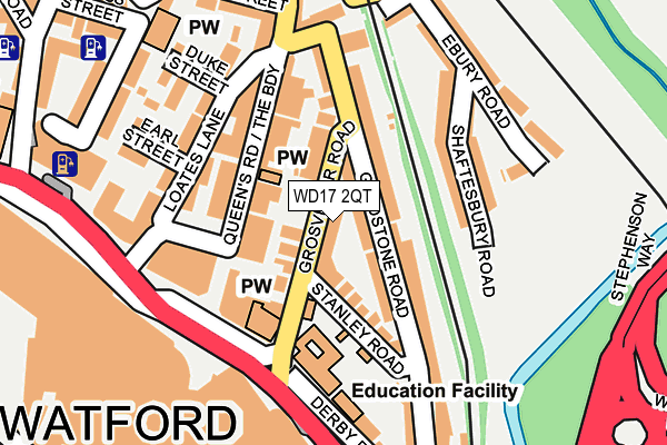 WD17 2QT map - OS OpenMap – Local (Ordnance Survey) WD17 2QT map - OS OpenMap – Local (Ordnance Survey)