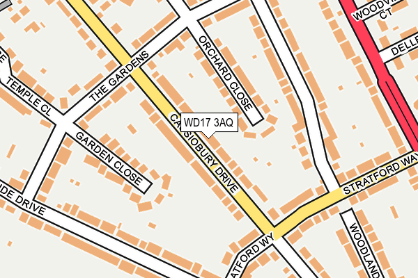 WD17 3AQ map - OS OpenMap – Local (Ordnance Survey) WD17 3AQ map - OS OpenMap – Local (Ordnance Survey)