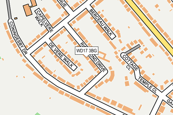 WD17 3BG map - OS OpenMap – Local (Ordnance Survey) WD17 3BG map - OS OpenMap – Local (Ordnance Survey)