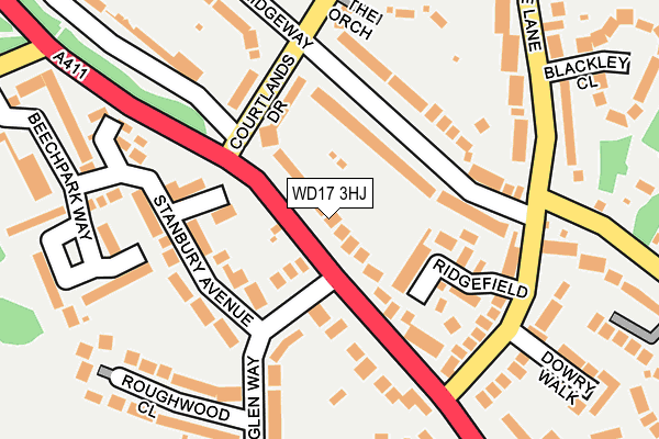 WD17 3HJ map - OS OpenMap – Local (Ordnance Survey) WD17 3HJ map - OS OpenMap – Local (Ordnance Survey)