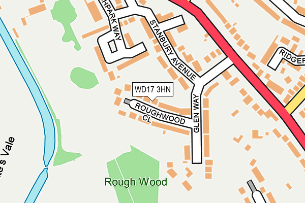 WD17 3HN map - OS OpenMap – Local (Ordnance Survey)