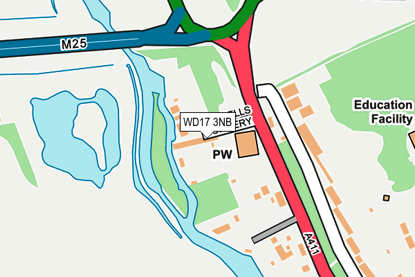 WD17 3NB map - OS OpenMap – Local (Ordnance Survey) WD17 3NB map - OS OpenMap – Local (Ordnance Survey)