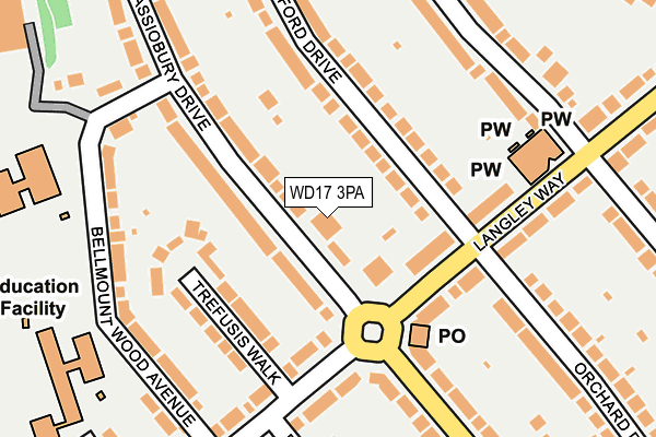 WD17 3PA map - OS OpenMap – Local (Ordnance Survey) WD17 3PA map - OS OpenMap – Local (Ordnance Survey)