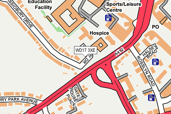 WD17 3XE map - OS OpenMap – Local (Ordnance Survey) WD17 3XE map - OS OpenMap – Local (Ordnance Survey)