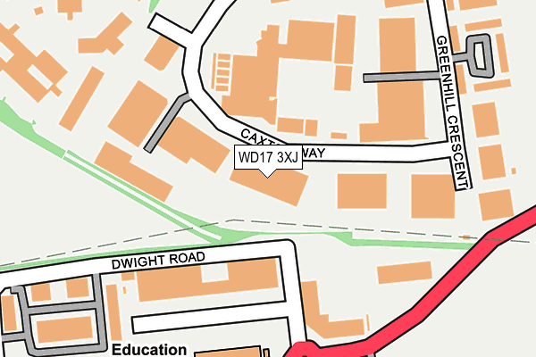 WD17 3XJ map - OS OpenMap – Local (Ordnance Survey) WD17 3XJ map - OS OpenMap – Local (Ordnance Survey)