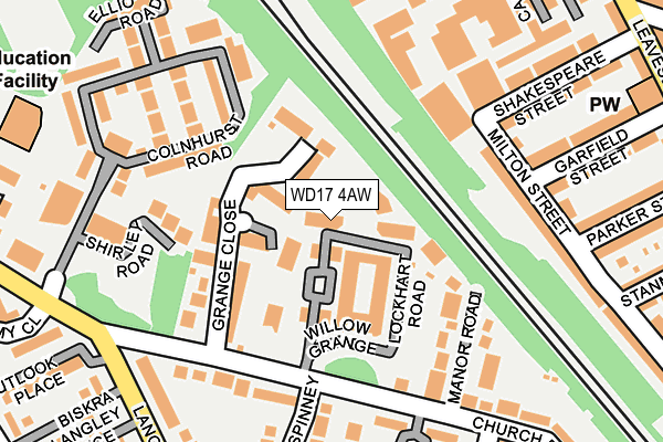 WD17 4AW map - OS OpenMap – Local (Ordnance Survey) WD17 4AW map - OS OpenMap – Local (Ordnance Survey)