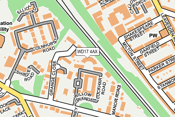 WD17 4AX map - OS OpenMap – Local (Ordnance Survey) WD17 4AX map - OS OpenMap – Local (Ordnance Survey)