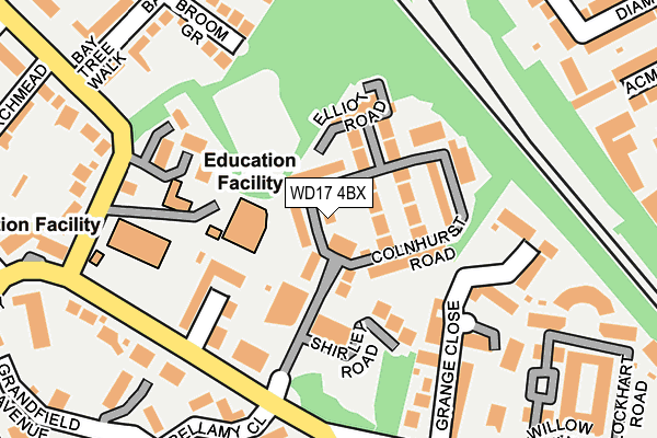 WD17 4BX map - OS OpenMap – Local (Ordnance Survey) WD17 4BX map - OS OpenMap – Local (Ordnance Survey)