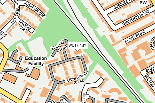 WD17 4BY map - OS OpenMap – Local (Ordnance Survey) WD17 4BY map - OS OpenMap – Local (Ordnance Survey)