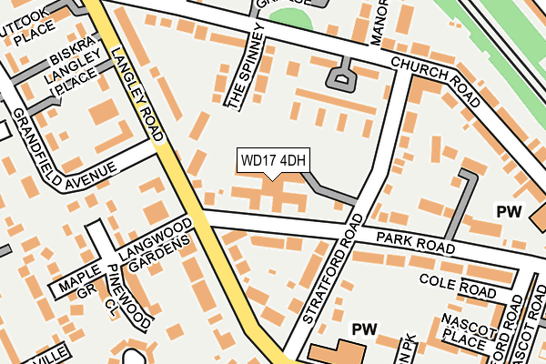 WD17 4DH map - OS OpenMap – Local (Ordnance Survey) WD17 4DH map - OS OpenMap – Local (Ordnance Survey)