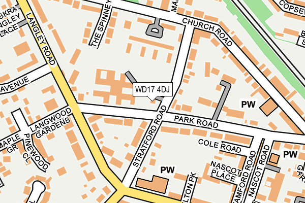 WD17 4DJ map - OS OpenMap – Local (Ordnance Survey) WD17 4DJ map - OS OpenMap – Local (Ordnance Survey)
