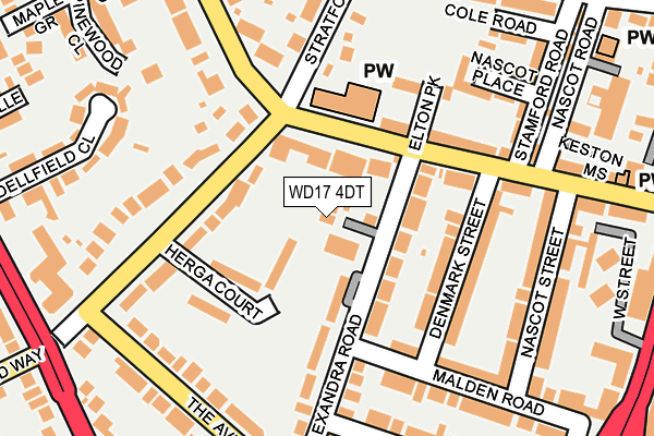 WD17 4DT map - OS OpenMap – Local (Ordnance Survey)