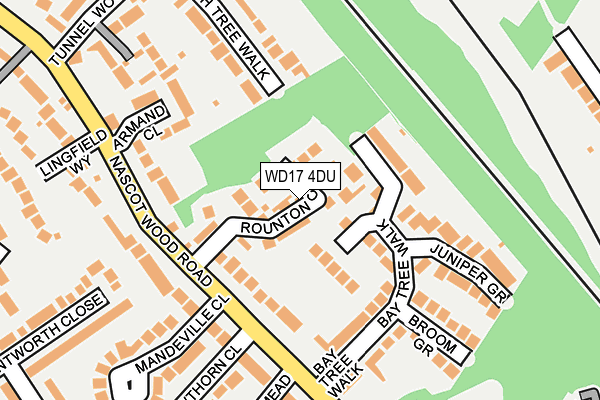 WD17 4DU map - OS OpenMap – Local (Ordnance Survey) WD17 4DU map - OS OpenMap – Local (Ordnance Survey)