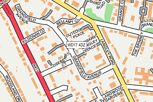 WD17 4DZ map - OS OpenMap – Local (Ordnance Survey) WD17 4DZ map - OS OpenMap – Local (Ordnance Survey)