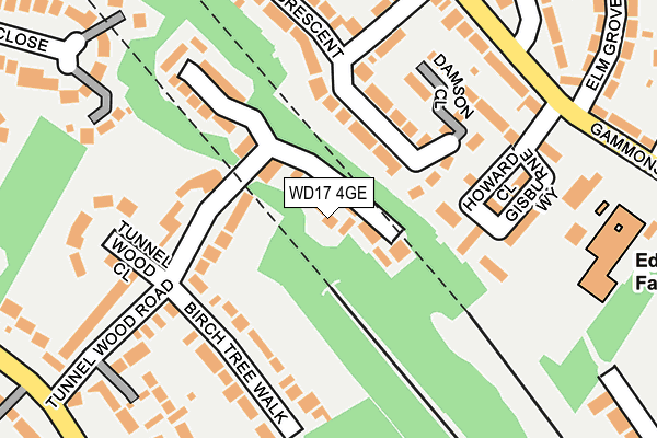 WD17 4GE map - OS OpenMap – Local (Ordnance Survey) WD17 4GE map - OS OpenMap – Local (Ordnance Survey)