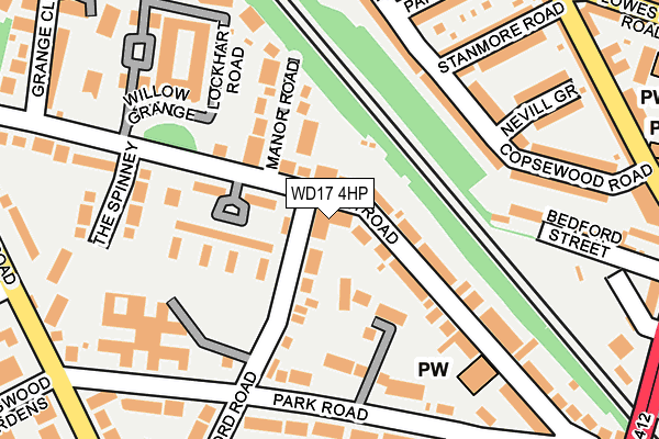 WD17 4HP map - OS OpenMap – Local (Ordnance Survey)