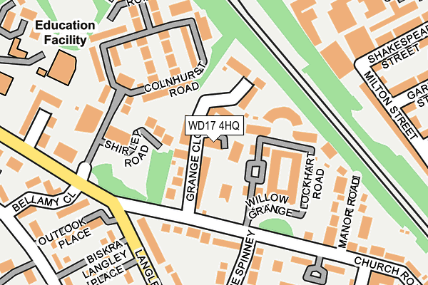 WD17 4HQ map - OS OpenMap – Local (Ordnance Survey) WD17 4HQ map - OS OpenMap – Local (Ordnance Survey)