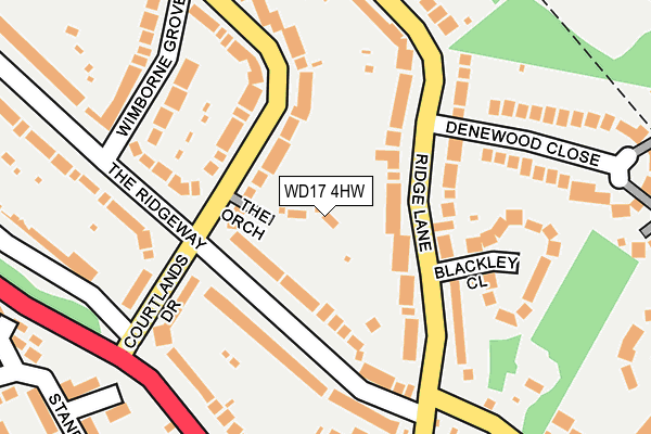 WD17 4HW map - OS OpenMap – Local (Ordnance Survey) WD17 4HW map - OS OpenMap – Local (Ordnance Survey)