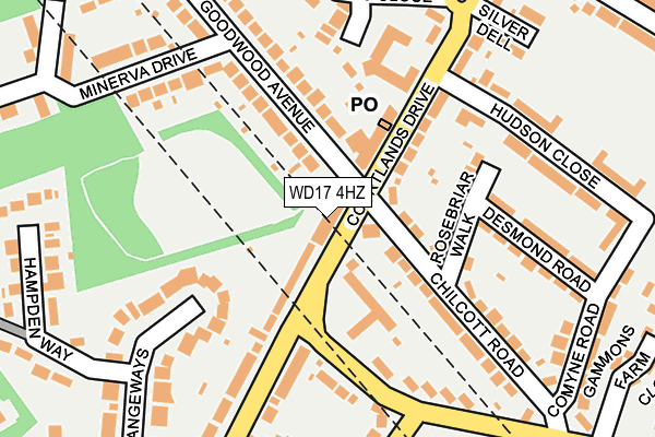 WD17 4HZ map - OS OpenMap – Local (Ordnance Survey) WD17 4HZ map - OS OpenMap – Local (Ordnance Survey)