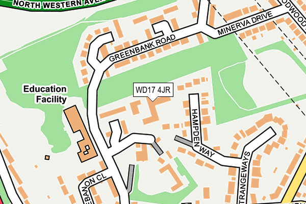 WD17 4JR map - OS OpenMap – Local (Ordnance Survey) WD17 4JR map - OS OpenMap – Local (Ordnance Survey)