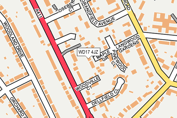 WD17 4JZ map - OS OpenMap – Local (Ordnance Survey) WD17 4JZ map - OS OpenMap – Local (Ordnance Survey)